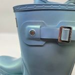 Hunter Rainboots Blue Original Short Gloss Shimmer Calf Height Women's size 6 Photo 8
