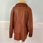 Vintage Eagle Shearling Sherpa Leather Coat Brown Made in Turkey 80s Size XL Photo 7