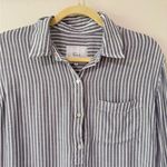 Rails  Elle striped long sleeve shirt, grey and white - small Photo 1