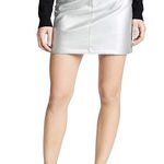 Rebecca Minkoff 🎉HP🎉 Myrah Silver Mini Skirt Size 4 NWT Photo 0