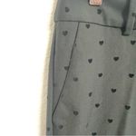 Talbots Womens Pants Black Heart Print Hampshire Ankle Textured Size 8 Photo 4