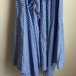 Ivy & Blue Striped Button Front Collared Shirt Dress (Sz 14) Blue & White Cotton Photo 3