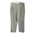 ZARA  Ivory Tapered Pants Size XXL High Rise Workwear Minimalist Tailored Photo 2