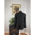Bill Blass Vintage Size 14 Suit Black Long Sleeve Open Button Shoulder Padded Photo 5