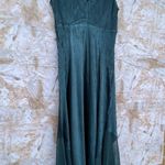 Komarov teal satin mesh dress size small Blue Photo 1