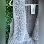Current Air - Anthropologie | Draped Collar Faux Fur Vest in Gray - NWT Photo 2