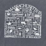 Comfort Colors Vintage Massachusetts State Graphic Tourist Souvenir T-Shirt Sz L Photo 1