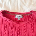 IZOD  Hot Pink Corded Crewneck Sweater Size Large Photo 2