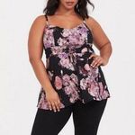 Torrid NWT Plus Size Black Floral Challis Corset Cami Size 4X Photo 1