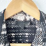 Topshop Black White Plaid Button Down Long Sleeve Shirt Dress Photo 2