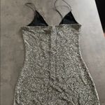 H&M π | Black Silver Shimmer Bodycon Dress Sz 0 Photo 3