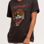Ed Hardy Tiger Head Oversized Tee. Bedazzled graphic on front. NWOT Photo 1