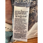 Old Navy  Embroidered Puff Sleeve Baby Doll Top Peasant Size Medium Blue Boho Photo 5