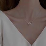 Flash Diamond Heartbeat Necklace Niche Design Simple Elegant Gold Photo 0