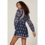 SEA NEW YORK Brigitte Blue Printed Border Ruffle Romper Size 2 Photo 1