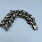 Vintage big link silver colored chain bracelet. Photo 7