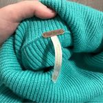 Free People  Oasis‎ Blue Softly Structured Knit Tunic Turtleneck Sweater Size XS Photo 5