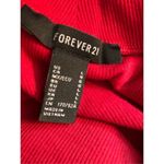 Forever 21 ribbed long sleeve red faux turtleneck with embroidered “over it” Photo 7
