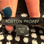 Boston Proper Womens Knit Open Front Black and White Cardigan Sweater Size XS Photo 4