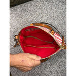 Dooney & Bourke Pink White Striped Satchel Bag Women's Casual Handbag Photo 7