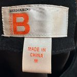 Bernardo Genuine Leather Moto Jacket Knit Sleeves Black Cropped Medium  Photo 8