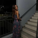 ZARA  dress maxi strappy cowl plunge neck floral bohemian  wedding party bodycon  Photo 9