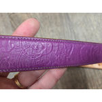 Vintage Handmade Stamped Women's Bright Purple Western Belt Small 28 Photo 1