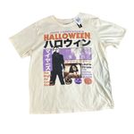 New Halloween Michael Myers Laurie Strode Graphic Tee Size Large Tan Photo 2