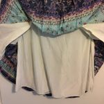 Japna  Tiered Summer Short Skirt Size M Pockets Boho Blue Pink Viscose NEW Photo 4