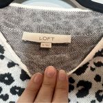 Loft Mockneck Sweater Cheetah Black Cream Leopard Cotton Size XL Cotton Photo 11