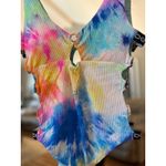 Bebe  Women’s Tie Dye One Piece Swimsuit Size M Multi-Color NWT Photo 1