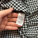 Lulus BLACK & WHITE GINGHAM PLAID MAXI DRESS SMOCKED Photo 4