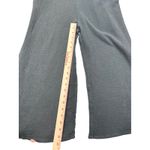 Easel Los Angeles Womens Medium Black Textured Wide Leg Jumpsuit Overalls Cotton Photo 9