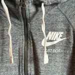 Nike Hoodie Full Zip Heathered Gray Thin Jacket Gym Size Medium Photo 1