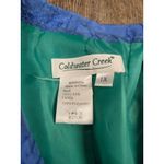 Coldwater Creek  Royal Blue 100% Silk 3/4 Blazer Jacket Women's Plus Size 1X Photo 2