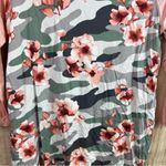 Floral Camo Long Sleeve Top with Pink Sleeves Photo 2