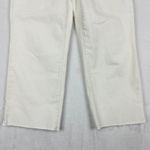 Judy Blue  High Rise Wide Leg Crop Jeans Size 3/26 NEW White Raw Hem Button Fly Photo 5