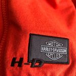 Harley Davidson Hoodie Bright Orange Mesh Full Zip Up Sz S GUC Biker Wear Photo 3