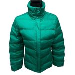 Lucky Brand  Down Puffer Jacket Zip Front Hoodie Junior's Size Medium Kelly Green Photo 13