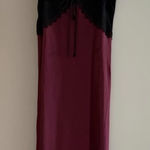 Long burgundy satin dress Size M Photo 0