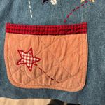 Vintage Casey Coleman Denim Embroidery Angels Lined Shacket M/L Corduroy Pockets Blue Size M Photo 12