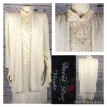 Vintage 80's David Rose Night Lace Sheath Long Sleeve High neck dress size 10 Photo 3