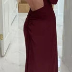 VICI  Dress Open‎ Back Long Sleeve Maxi Burgundy Wine Size Extra Small Photo 0