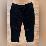 Draper James  Black Velvet Pants Cropped Festive Party Holiday NWT Sz MED Photo 1