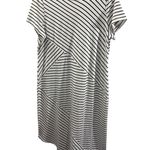 Chico's Chico’s black white Striped Asymmetrical SS maxi dress in size 3, 16/18 Spot Photo 1