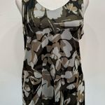 Chico's Chico’s Floral Camouflage Mesh Overlay Lined Tank Top Size 1P/Medium Petite Photo 3