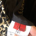 Tamara Mellon Silk‎ Blend Button Front Backless Halter Dress Leopard Print Black Size 8 Photo 9