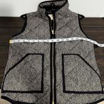 J.Crew  Vest Black and Cream with Gold Zipper Size XS Photo 6