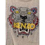 KENZO Paris Tiger Head Embroidered Gray Short Sleeve T Photo 1
