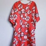 Anthropologie Lewit Red Poppy Floral Collage Silk‎ Dress Photo 3